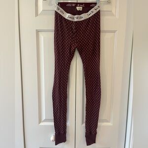 Jack Wills Burgundy Floral Pajama Pants